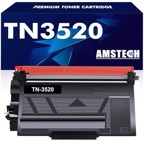 Amstech TN3520 TN-3520 Toner als Ersatz Kompatible für Brother TN3520 TN-3520 TN 3520 HL L6400DW L6400DWT L6250DW MFC L6900DW L6750DW (Schwarz,1er-Pack) von Amstech