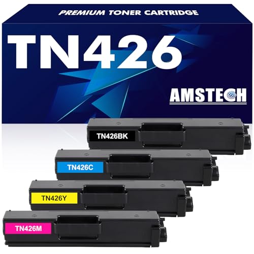 Amstech TN426 Toner Kompatible für Brother TN426 TN-426 TN 426 HL-L8360CDW MFC-L8900CDW HL L8360CDW MFC L8900CDW TN-426BK TN-426C TN-426M TN-426Y (Schwarz Cyan Gelb Magenta, 4er-Pack) von Amstech