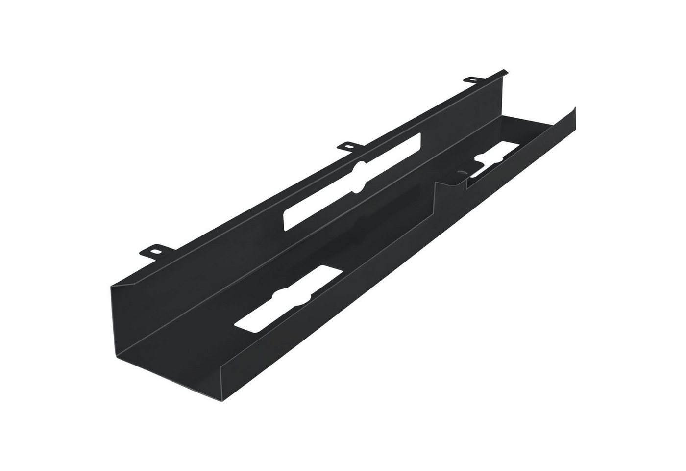 Amstyle Kabelkanal Kabelkanal Schreibtisch 80x7x13 cm breit Untertisch Kabelführung (schwarz, Kabelmanagement Kabelwanne Pulverbeschichtet, Kabelschacht), schwarz, Kabelmanagement Kabelwanne Pulverbeschichtet, Kabelschacht von Amstyle