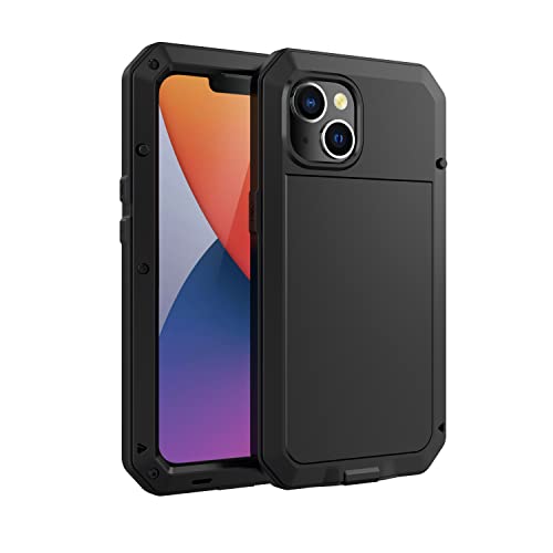 Amulent Schutzhülle für iPhone 14, Metallhülle, schwarz, strapazierfähig, stoßfest, Gorilla-Hülle, robuste Schutzhülle, bequem und langlebig, Handyhülle für iPhone 14 Amulent Schutzhülle für iPhone 14, Metallhülle, schwarz, strapazierfähig, stoßfest, Gorilla-Hülle, robuste Schutzhülle, bequem und langlebig, Handyhülle für iPhone 14 von Amulent