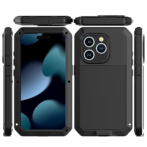 Amulent Schutzhülle für iPhone 15 Pro Max, Metallhülle, schwarz, strapazierfähig, Gorilla-Abdeckung, stoßfest, robust, schützende Rüstung, bequem und langlebig, Handyhülle für iPhone 15 Pro Max Amulent Schutzhülle für iPhone 15 Pro Max, Metallhülle, schwarz, strapazierfähig, Gorilla-Abdeckung, stoßfest, robust, schützende Rüstung, bequem und langlebig, Handyhülle für iPhone 15 Pro Max von Amulent