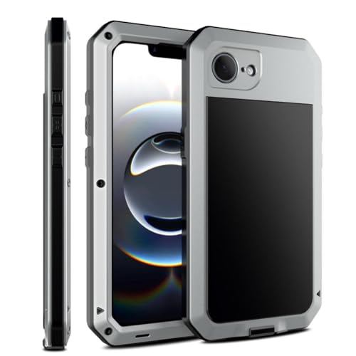 Amulent Schutzhülle für iPhone 16e, aus Metall, Gorilla-Hülle, silberfarben, strapazierfähig, stoßfest, robust, bequem, langlebig, für iPhone 16e Amulent Schutzhülle für iPhone 16e, aus Metall, Gorilla-Hülle, silberfarben, strapazierfähig, stoßfest, robust, bequem, langlebig, für iPhone 16e von Amulent