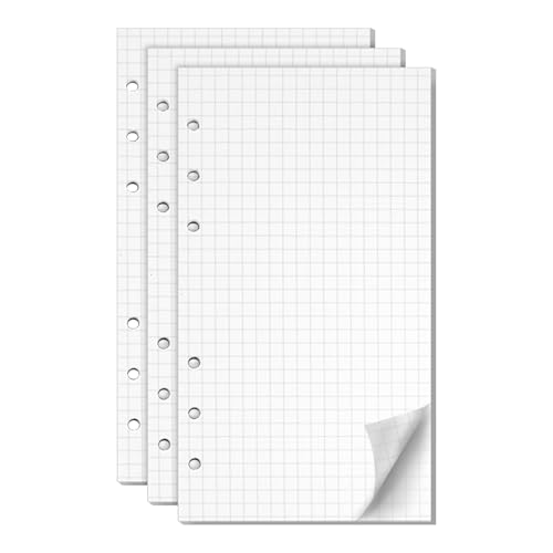 Amusingtao 3x A6 Kariert, 180 Blätter, Nachfüllpapier, Refill Paper, A6 Notizpapier, Cremefarben, Zeitgenössisch Amusingtao 3x A6 Kariert, 180 Blätter, Nachfüllpapier, Refill Paper, A6 Notizpapier, Cremefarben, Zeitgenössisch von Amusingtao