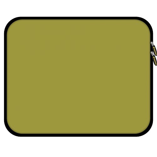 Amzer 28,6 cm Hochwertige Designer Neopren Sleeve für Notebook, Chromebook, Tablet, iPad mit 5 Stück Bildschirm Reinigungs-Set und Headset Organizer – Golden Lime (amz501040283002) von Amzer