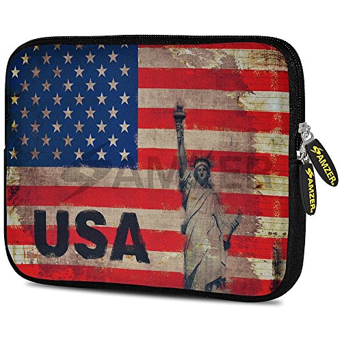 Amzer AMZ5246077 Tablet-Schutzhülle, 7,75 Zoll (19,7 cm), Rustikale USA Flagge mit Freiheitsstatue, Stück: 1 von Amzer