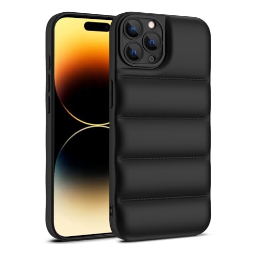 Amzer Luxus Down Puffer Handyhülle für iPhone 15 Pro Max Schwarz von Amzer