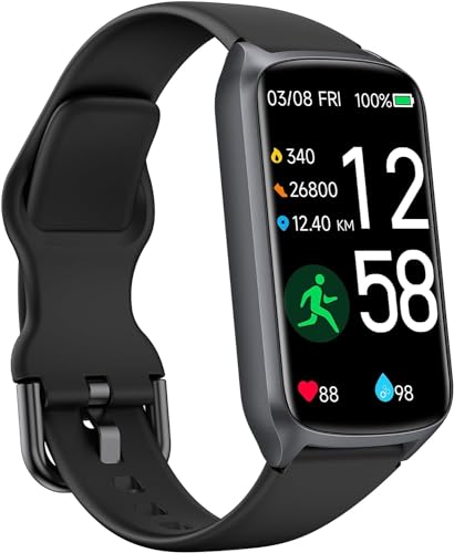 Amzhero Fitness Tracker Fitnessuhr Damen Herren, 20+ Trainningsmodi, SpO2 Tracking, Schlafüberwachung, Herzfrequenzmessung, Schrittzähler, 1.47 Zoll 5ATM Wasserdicht Aktivitätstracker upgegradet von Amzhero