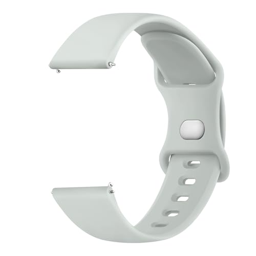 Amzpas Armband für Samsung Galaxy Watch Active 2 40mm 44mm Armband,20mm Neues Silikon Sport Ersatzarmbänder für Samsung Galaxy Watch Active 40mm 44mm Damen Herren (Grau) von Amzpas