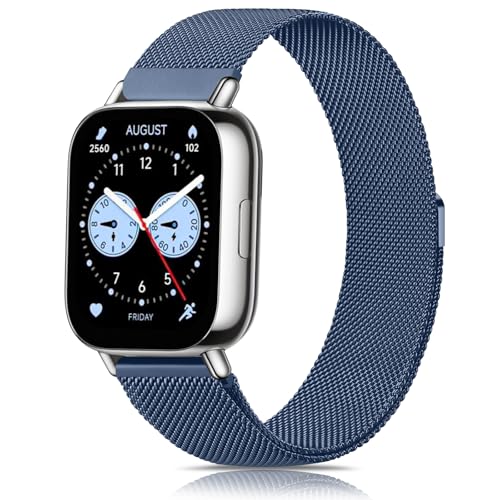 Amzpas Armband für Xiaomi Redmi Watch 5 Active/Redmi Watch 5 Lite Armbänder für Herren Damen, Metall Ersatzarmbänder, Edelstahl Mesh Uhrenarmband Magnet Verstellbares Ersatzarmband, Navy Blau Amzpas Armband für Xiaomi Redmi Watch 5 Active/Redmi Watch 5 Lite Armbänder für Herren Damen, Metall Ersatzarmbänder, Edelstahl Mesh Uhrenarmband Magnet Verstellbares Ersatzarmband, Navy Blau von Amzpas
