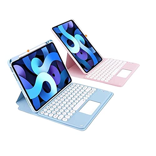 AnMengXinLing iPad Pro 12.9 2022/2021/2020 Hülle mit Touchpad-Tastatur, 360° drehbar, iPad Pro 12.9 6./5./4. Tastaturhülle mit Stifthalter, abnehmbare Bluetooth-Tastaturhülle, Rosa von AnMengXinLing