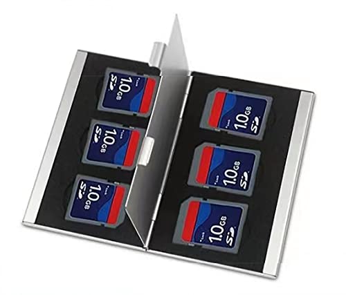 Speicherkarten Schutzbox für NS, Schutzhülle aus Aluminium kompatibel für Nintendo Switch, 6 NS Spielkarten Tragebox Aufbewahrung mit Eva-Schaumstoffeinsätzen von AnQuipet