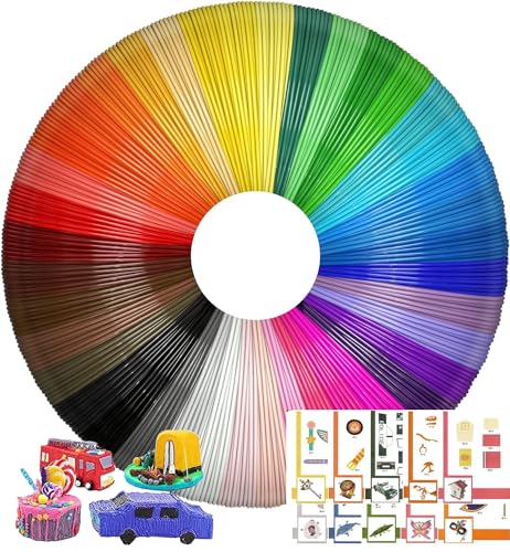 3D stift filament 200m, 3D Druck Stift PLA Filament 1.75mm 40 Farben 3D Stift Zubehör jede Farbe 5 Meter, insgesamt 200 Meter von AnaTI