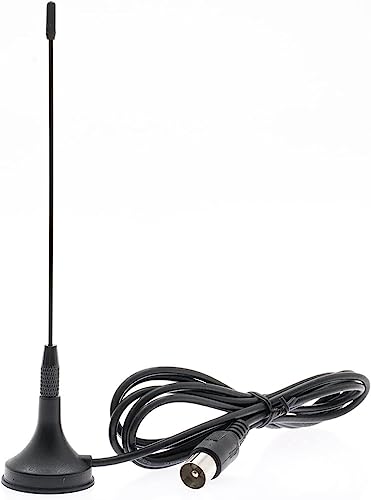 Anadol DVB-T/DVB-T2 Antenne mit Magnetfuß & 1.5m Kabel, für alle DVB-T/T2 Geräte & DAB Radio, Zimmerantenne für Receiver/Fernseher, für Freenet TV geeignet, für innen und aussen, DVBT DVBT2 von Anadol