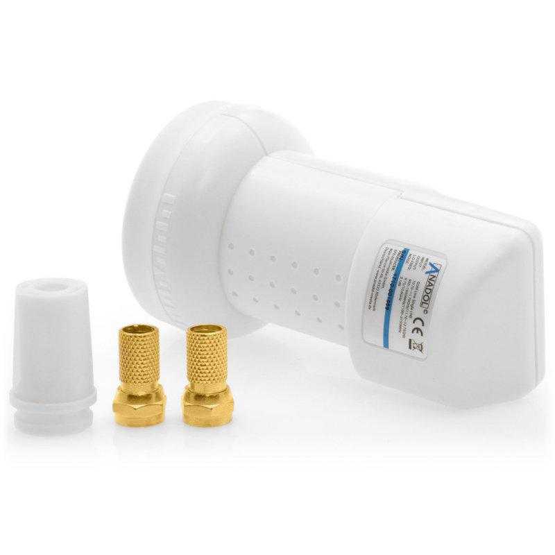 Anadol Gold Line Single LNB 0.1 dB inklusive 2 vergoldete F-Stecker gratis von Anadol