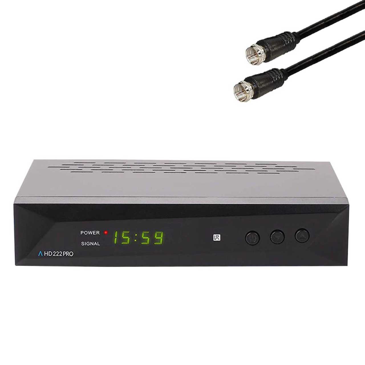 Anadol HD 222 Pro Full HD 1080p HDMI USB Scart DVB-S2 Sat Receiver inkl. Koax Kabel Schwarz Anadol HD 222 Pro Full HD 1080p HDMI USB Scart DVB-S2 Sat Receiver inkl. Koax Kabel Schwarz von Anadol
