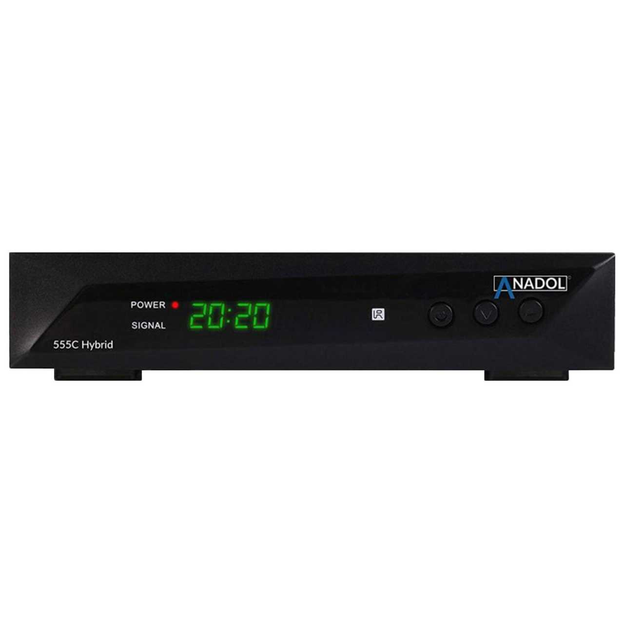 Anadol HD 555c Full HD DVB-T2/DVB-C/C2 Kabel Receiver PVR Timeshift USB HDTV mit DVB-T Antenne von Anadol