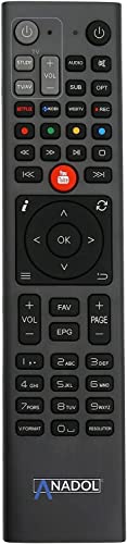 Anadol IP8 Original Fernbedienung, Infrarot Fernbedienung, Remote Control, 2in1 Fernbedienung lernbar für Ihr Fernseher/TV, für Anadol IP8 4K UHD Smart TV Box von Anadol