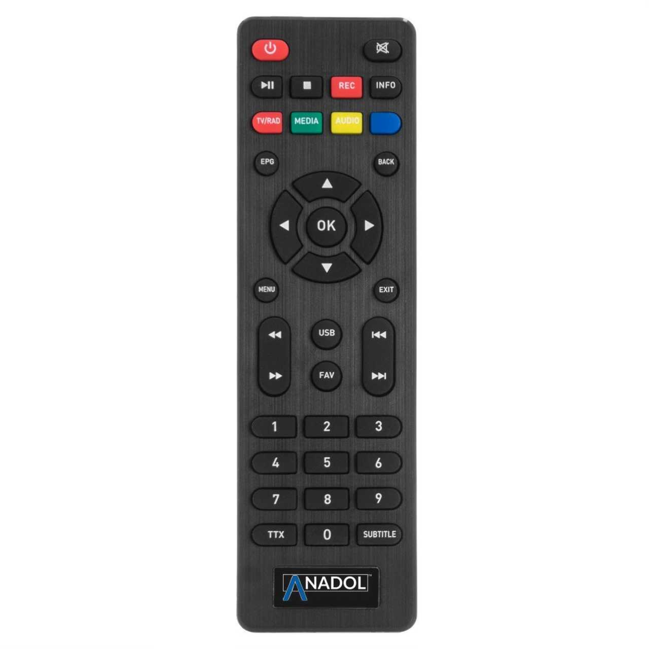 Original Fernbedienung für Anadol HD 202c Plus Schwarz Original Fernbedienung für Anadol HD 202c Plus Schwarz von Anadol
