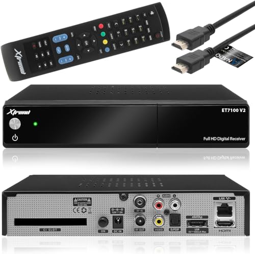 [TESTNOTE GUT *] Xtrend 7100 V2 E2 Linux HD Kabelreceiver & DVB-T2 Receiver mit Aufnahmefunktion + Anadol HDMI Kabel - YouTube, Netzkino, ARD ZDF Mediathek, HBBTV, Internetradio, CI Modulschacht von Anadol