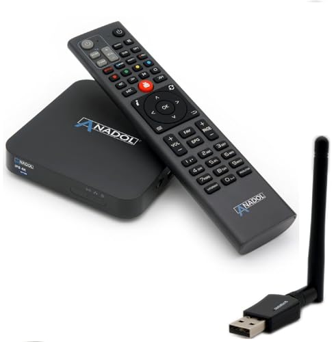 [Test SEHR GUT *] Anadol IP8 4K UHD Smart TV Box mit 2 Betriebssystemen: Define OS & E2 Linux - Sat to IP TV Receiver für Fernseher, Mediathek, YouTube, HDR, HLG + 600Mbit WiFi Stick von Anadol