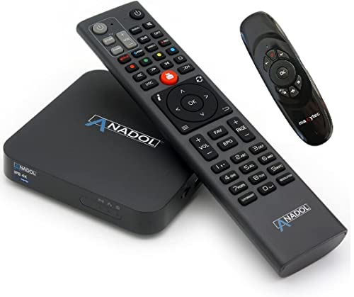 [Test SEHR GUT *] Anadol IP8 4K UHD TV Box - 2 Software Möglichkeiten: Define OS & E2 Linux - Sat to IP Receiver, Mediathek, YouTube, WEBRadio + Air Mouse Tastatur Fernbedienung von Anadol