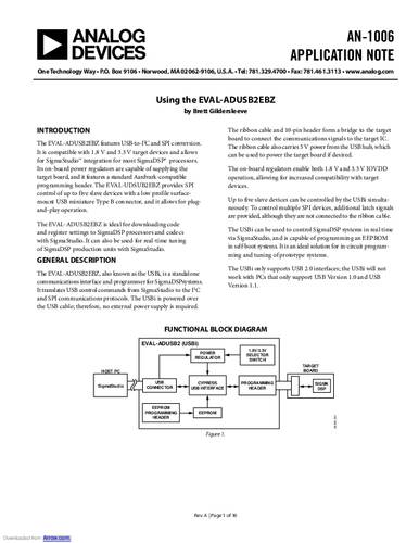 Analog Devices EVAL-ADUSB2EBUZ Entwicklungsboard 1St. von Analog Devices