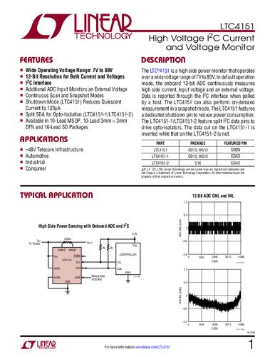 Analog Devices LTC4151HDD#PBF PMIC - Überwachung 1.2mA von Analog Devices