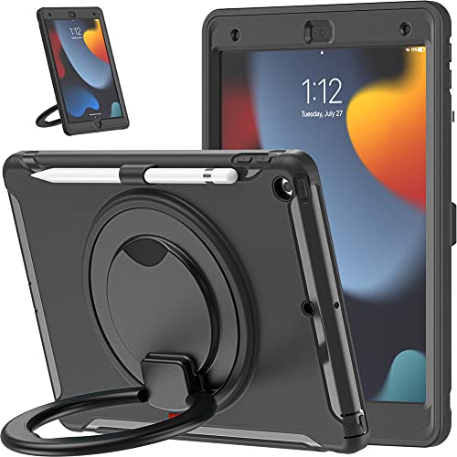 10,2 Zoll Hülle für iPad 7. / 8. / 9. Generation 2019/2020/2021 Durable Protection Cover with Pen Holder Swivel Handle Stand von Anatch