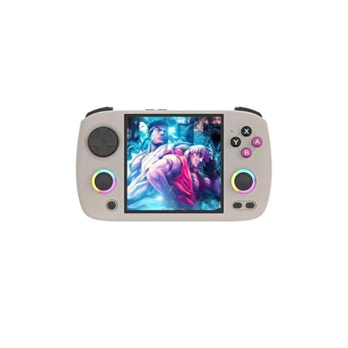 RG CubeXX Retro-Gaming Handheld Konsole, 3,95 Zoll IPS Display, H700 Quad-Core, 32GB Speicher, RGB-Beleuchtung (Grau) von Anbernic