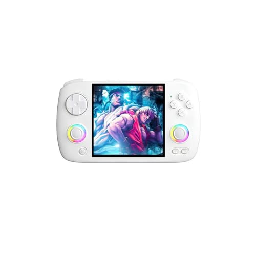 RG CubeXX Retro-Gaming Handheld Konsole, 3,95 Zoll IPS Display, H700 Quad-Core, 32GB Speicher, RGB-Beleuchtung (Weiß) von Anbernic