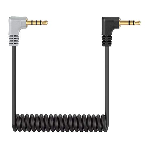 3,5-mm-TRS-zu-TRRS-Mikrofonkabel Schwarz 2-Stück, Gewickeltes Rechtwinkliges Mikrofonkabel von Stecker zu Stecker Verbinden Sie Smartphone, Tablets 3,5-mm-TRS-zu-TRRS-Mikrofonkabel Schwarz 2-Stück, Gewickeltes Rechtwinkliges Mikrofonkabel von Stecker zu Stecker Verbinden Sie Smartphone, Tablets von Ancable