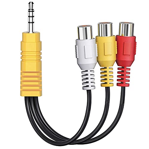 Ancable 3,5mm Stecker Klinke auf 3X Cinch Buchse, Cinch auf Klinke Adapter Kabel, 15cm AV Camcorder Video-Audio-Capture-Karten-Adapterkabel für PC, Mac, AV, HDD und DVR, TV-Box/MP3/PC Ancable 3,5mm Stecker Klinke auf 3X Cinch Buchse, Cinch auf Klinke Adapter Kabel, 15cm AV Camcorder Video-Audio-Capture-Karten-Adapterkabel für PC, Mac, AV, HDD und DVR, TV-Box/MP3/PC von Ancable