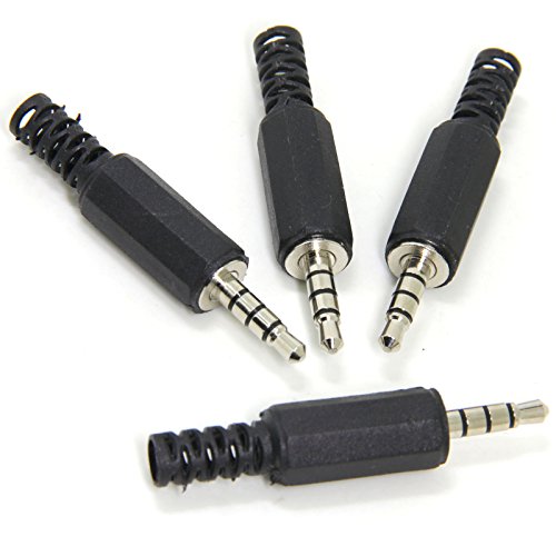 Ancable Ersatz 4-Stück TRRS-Stecker 4-Polig 3,5 mm Lötmittel DIY Audio-Kabelanschluss für Die Reparatur Von Kopfhörern Headset von Ancable
