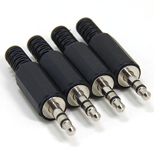 Ancable Ersatz 4Er-Stück TRS-Stecker 3-Poliger 3,5 Mm Löttyp DIY-Audiokabelanschluss für Die Reparatur Von Kopfhörern Headset Ancable Ersatz 4Er-Stück TRS-Stecker 3-Poliger 3,5 Mm Löttyp DIY-Audiokabelanschluss für Die Reparatur Von Kopfhörern Headset von Ancable