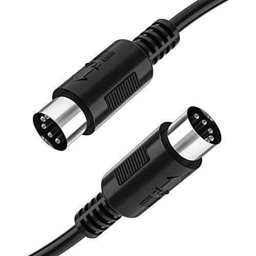 Ancable MIDI Kabel 5Pin DIN Stecker auf Stecker für MIDI Controller 0,3M, Midi Kabel Kompatibel mit Keyboard, Sequenzer, elektronische Trommeln, Effektprozessor, Sampler, Multi-Effekt-Pedal von Ancable