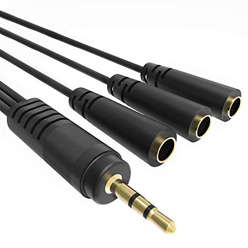 Aux Kopfhörer Verteiler 3 Fach 3,5 Klinke Audio Splitter, Ancable 3,5 mm Klinkenstecker Verteiler 3 zu 1, Kopfhörer Splitter 3 Wege für PC Gaming Headset, PS4, Xbox One, Smartphones und Laptop Aux Kopfhörer Verteiler 3 Fach 3,5 Klinke Audio Splitter, Ancable 3,5 mm Klinkenstecker Verteiler 3 zu 1, Kopfhörer Splitter 3 Wege für PC Gaming Headset, PS4, Xbox One, Smartphones und Laptop von Ancable
