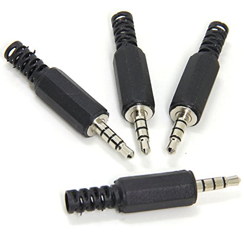 Ersatz 4-Stück TRRS-Stecker 4-Polig 3,5 mm Lötmittel DIY Audio-Kabelanschluss für Die Reparatur Von Kopfhörern Headset von Ancable