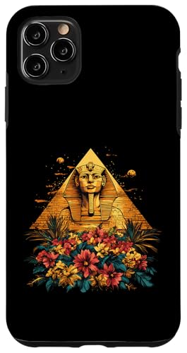 Alte Ägypten Pyramide Floral Sphinx Tutanchamun Ägyptischer Gott Hülle für iPhone 11 Pro Max von Ancient Egyptian Gods Mythology