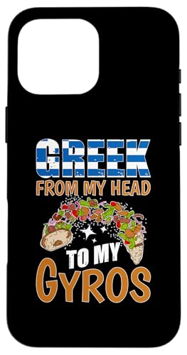 Griechische Mythologie: Griechisch von meinem Kopf zu meinem Gyros Hülle für iPhone 16 Pro Max Griechische Mythologie: Griechisch von meinem Kopf zu meinem Gyros Hülle für iPhone 16 Pro Max von Ancient Greece And Greek Gods Designs