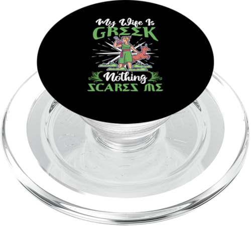 Griechische Mythologie: Meine Frau ist griechisch, nichts macht mir Angst PopSockets PopGrip für MagSafe von Ancient Greece And Greek Gods Designs