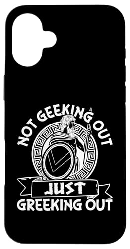 Griechische Mythologie: Not Geeking Out, Just Greeking Out Hülle für iPhone 16 Plus Griechische Mythologie: Not Geeking Out, Just Greeking Out Hülle für iPhone 16 Plus von Ancient Greece And Greek Gods Designs