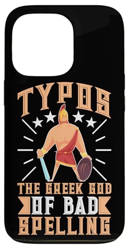 Griechische Mythologie: Tippfehler - Der griechische Gott der schlechten Rechtschreibung Hülle für iPhone 13 Pro von Ancient Greece And Greek Gods Designs