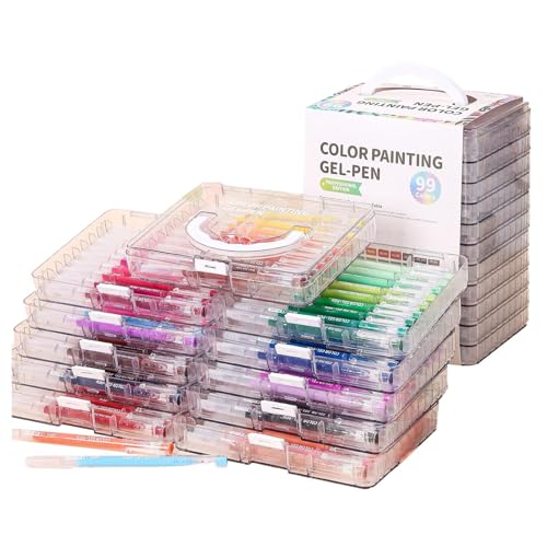 Ancsttu Gelstifte Set, Gelschreiber Mit Farbtinte Und Aufbewahrungsbox Multicolor Gel Stift, Gel Tintenstifte Set Für Kinder Zeichnen Kritzeln Journaling Kunst von Ancsttu