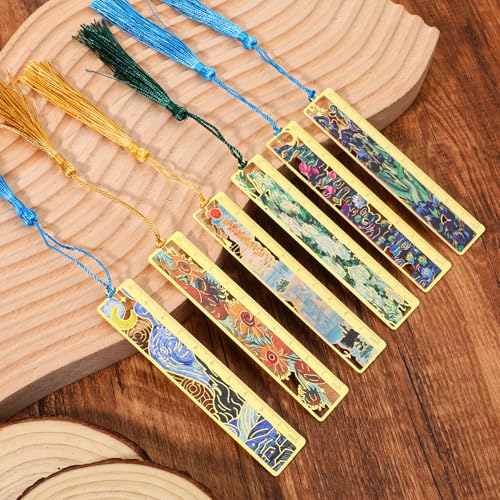 Andibro 6 Stück Blumen Lesezeichen aus Metall, Hohles Lesezeichen im Vintage Ölgemälde Stil mit Skala Quaste für Buchliebhaber Florales Bookmarks Lesen Lesezeichen für Frauen Lehrer Schüler Geschenk Andibro 6 Stück Blumen Lesezeichen aus Metall, Hohles Lesezeichen im Vintage Ölgemälde Stil mit Skala Quaste für Buchliebhaber Florales Bookmarks Lesen Lesezeichen für Frauen Lehrer Schüler Geschenk von Andibro