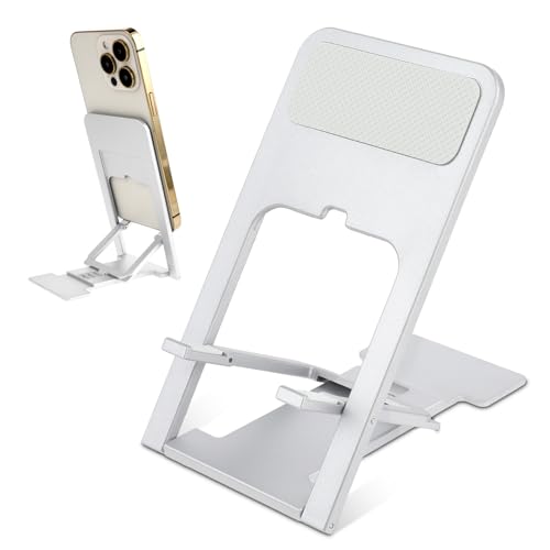 Andibro Faltbarer Handy Ständer, 4 Winkel Tragbare Handyhalterung Verstellbare Dünne Handy Dock Halterung Desktop Handy Ständer Büro-Schreibtisch Zubehör Reisehalterung für Handy Tablets Andibro Faltbarer Handy Ständer, 4 Winkel Tragbare Handyhalterung Verstellbare Dünne Handy Dock Halterung Desktop Handy Ständer Büro-Schreibtisch Zubehör Reisehalterung für Handy Tablets von Andibro
