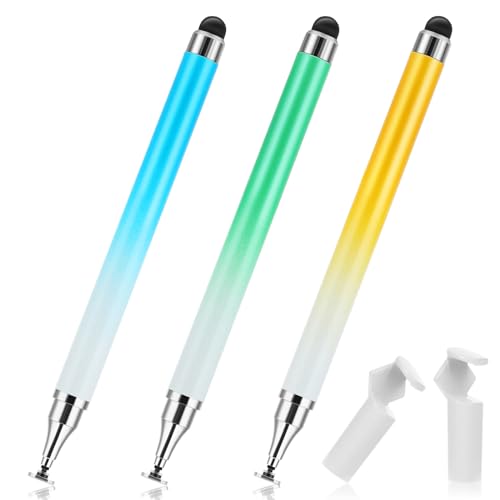 Andibro Tablet Stift, 3 in 1 Eingabestift Stylus Pen Scheibe Silikonspitze Hochempfindlicher Kompatibel Universelle kapazitive Touchscreen-Stifte Handy Stift für alle Tablets Smartphones von Andibro
