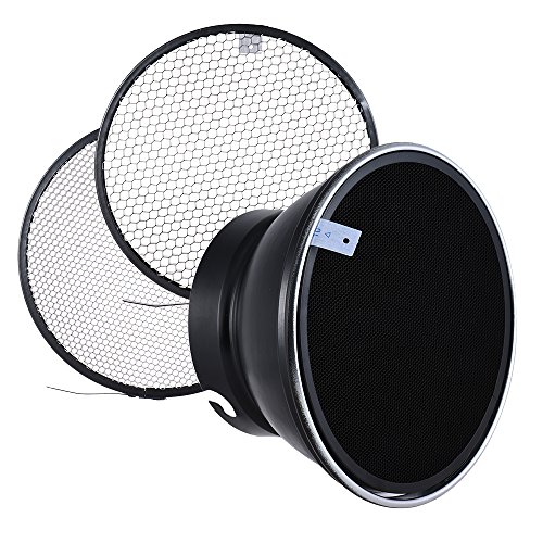 Andoer 7 Zoll Standard Reflektor Diffusor 180mm Elinchrom Mount mit 10° 30° 50° Wabengitter für Elinchrom Mount Studio Strobe Blitzlicht Monolight Andoer 7 Zoll Standard Reflektor Diffusor 180mm Elinchrom Mount mit 10° 30° 50° Wabengitter für Elinchrom Mount Studio Strobe Blitzlicht Monolight von Andoer