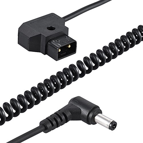 Andoer Coiled 1.5m D-Tap 2 Pin Stecker auf DC 5.5 * 2.1mm Adapter Kabel Verlängerung elastische Linie für V-Mount Anton Batterie DSLR Cage Rig Stromversorgung von Andoer