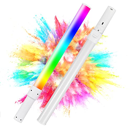 Andoer D2 RGB Tube Light, RGB Handheld Videoleuchte 2500K/5500K/8500K Dimmbar 7 Bunte Lichteffekte Eingebauter Akku für Vlog Live Streaming Produktporträtfotografie von Andoer