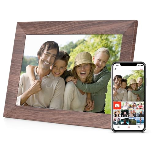 Andoer Digitaler Bilderrahmen WLAN 10.1 Zoll, IPS-Touchscreen Elektronischer Bilderrahmen mit 16 GB Speicher, Automatische Drehung, Teilen von Fotos über APP mit Ständer auf der Rückseite Andoer Digitaler Bilderrahmen WLAN 10.1 Zoll, IPS-Touchscreen Elektronischer Bilderrahmen mit 16 GB Speicher, Automatische Drehung, Teilen von Fotos über APP mit Ständer auf der Rückseite von Andoer